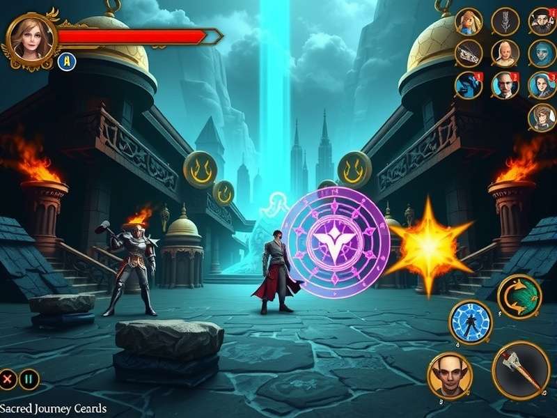 Combat scene from Sacred Journey Ace showing special abilities